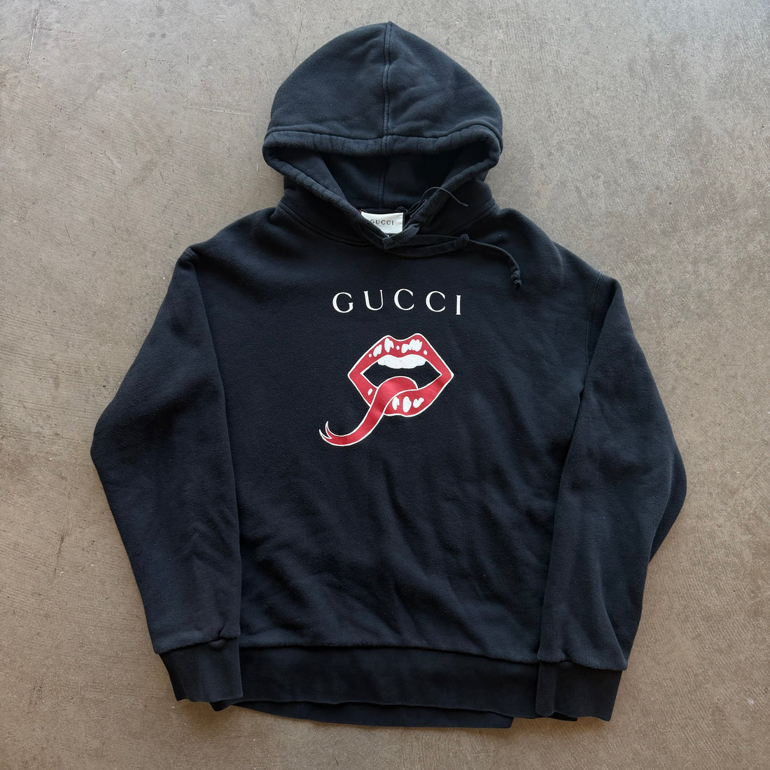 XL Gucci Lips Print Hoodie