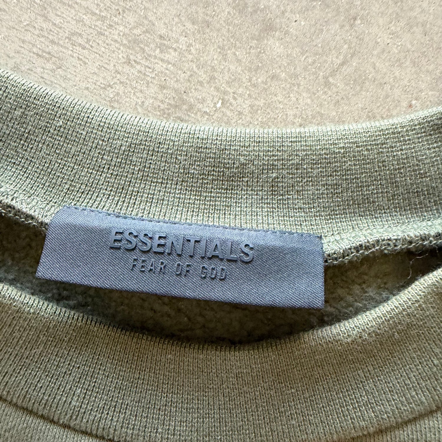 XL FOG Essentials Olive Crewneck