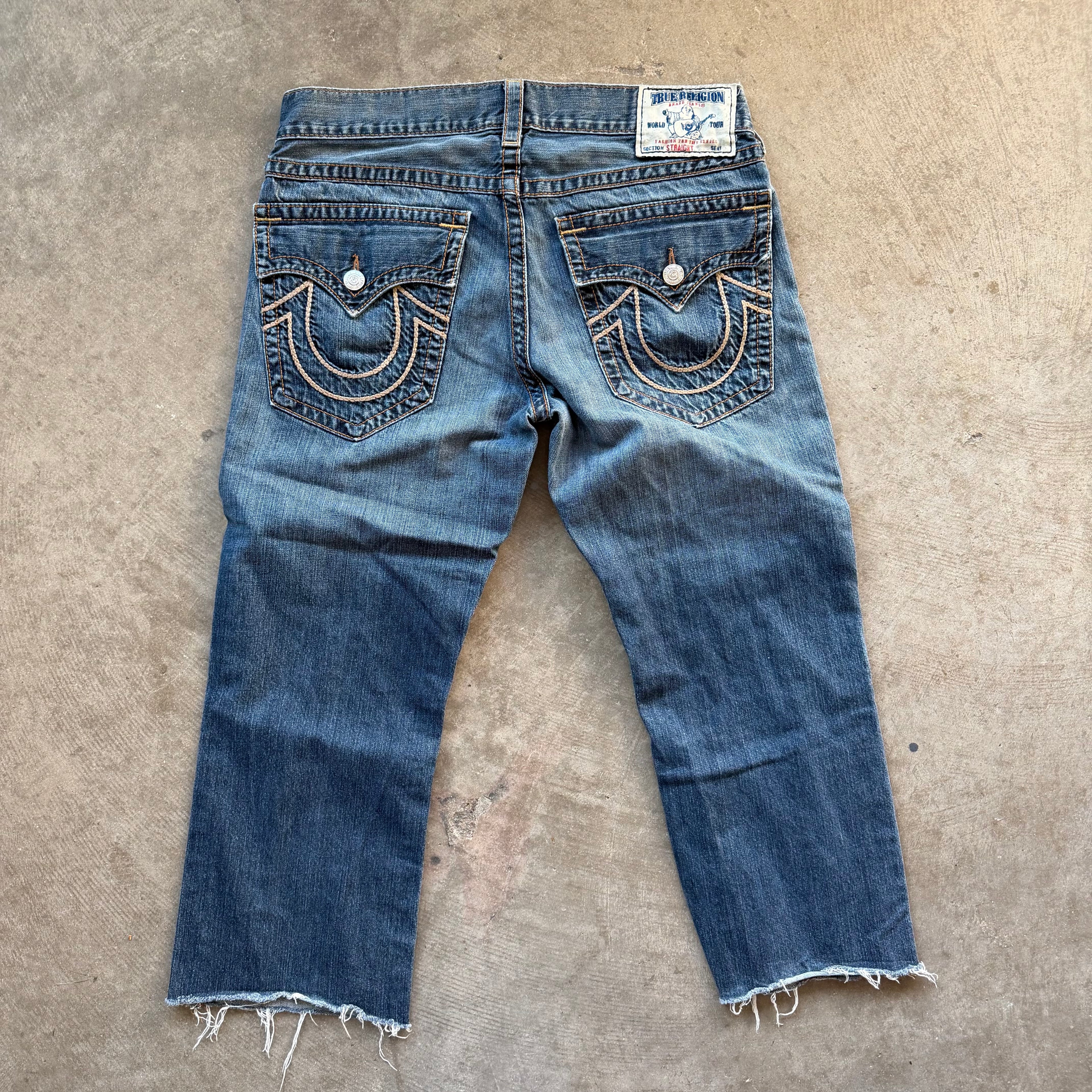 34x24 Cropped True Religion Jeans