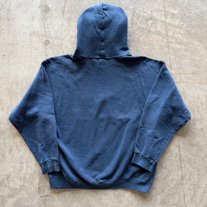 L 90s Nike Center Swoosh Hoodie Navy