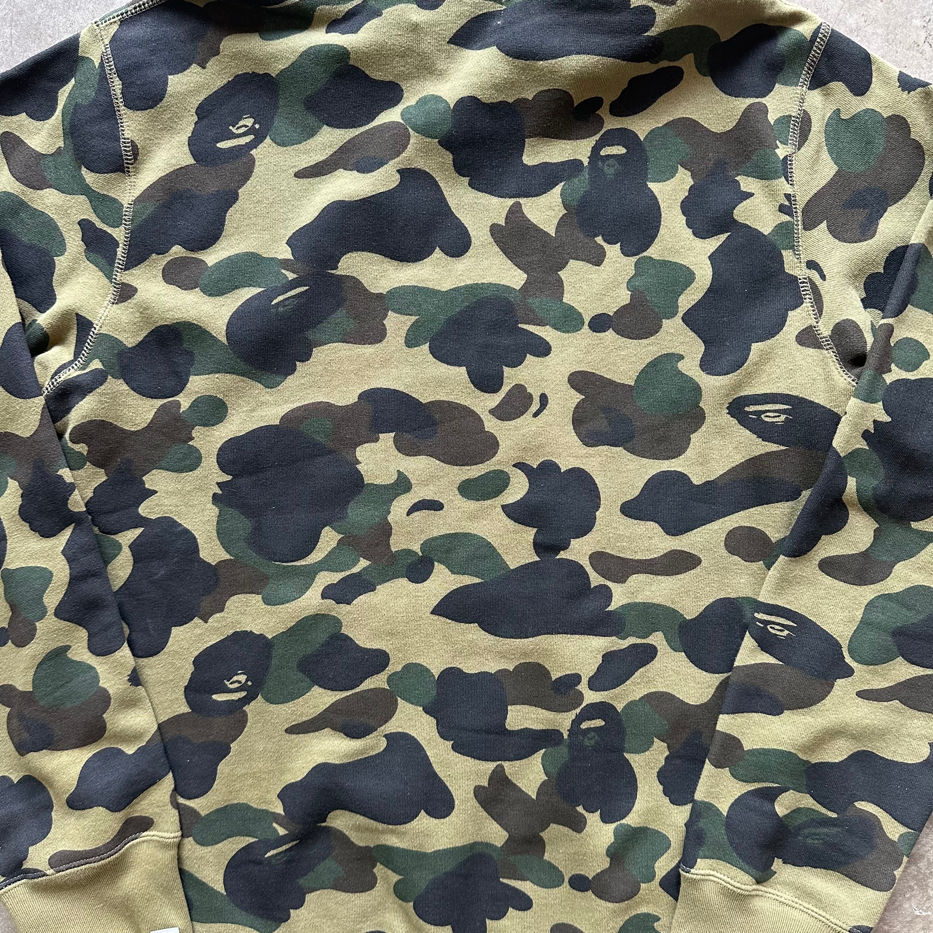 XL Bape Camo Spellout Hoodie