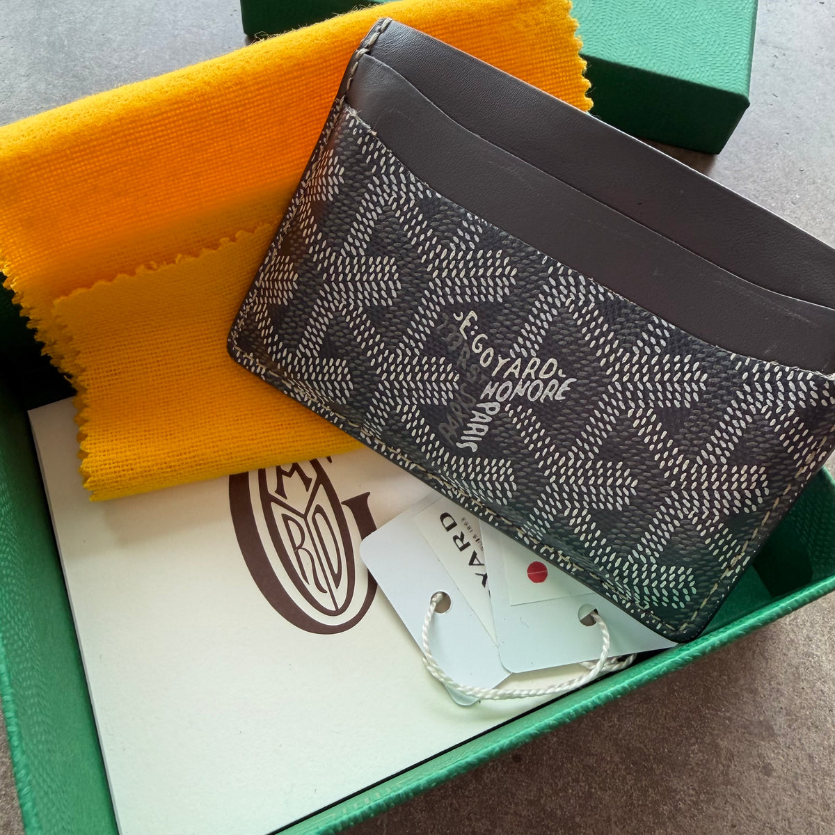Goyard St Sulpice Card Holder Gray