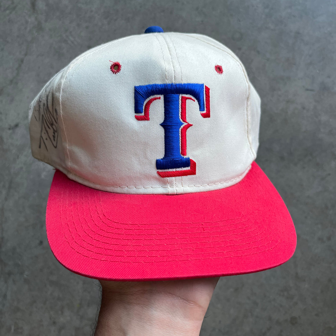 90s Autographed Rangers Snapback
