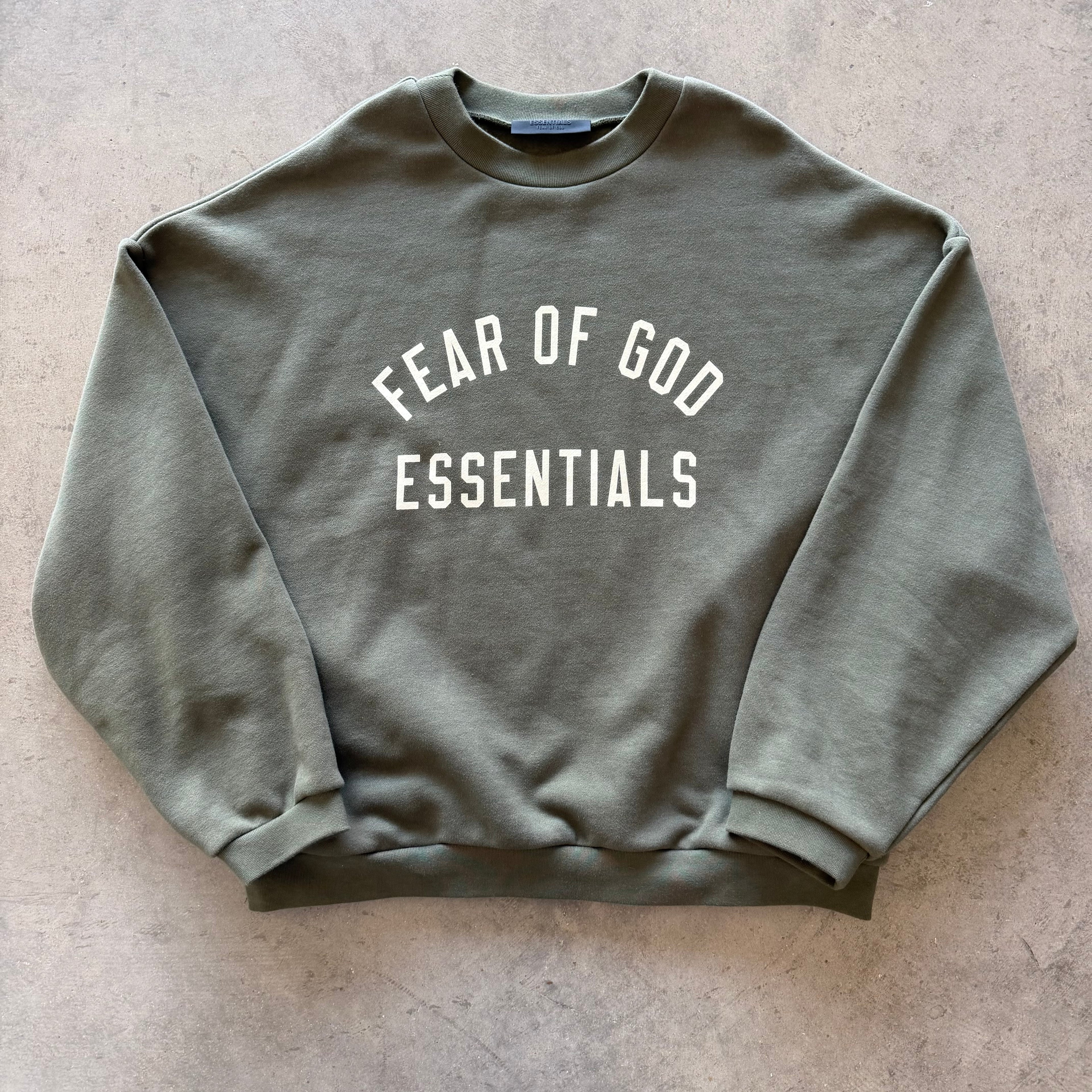 XL FOG Essentials Olive Crewneck