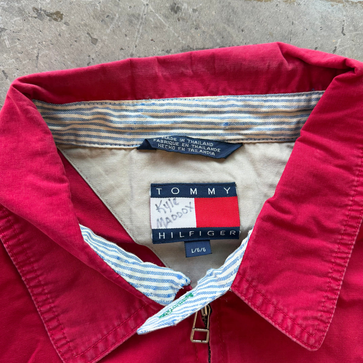 L 90s Tommy Hilfiger Fragrances Harrington Jacket