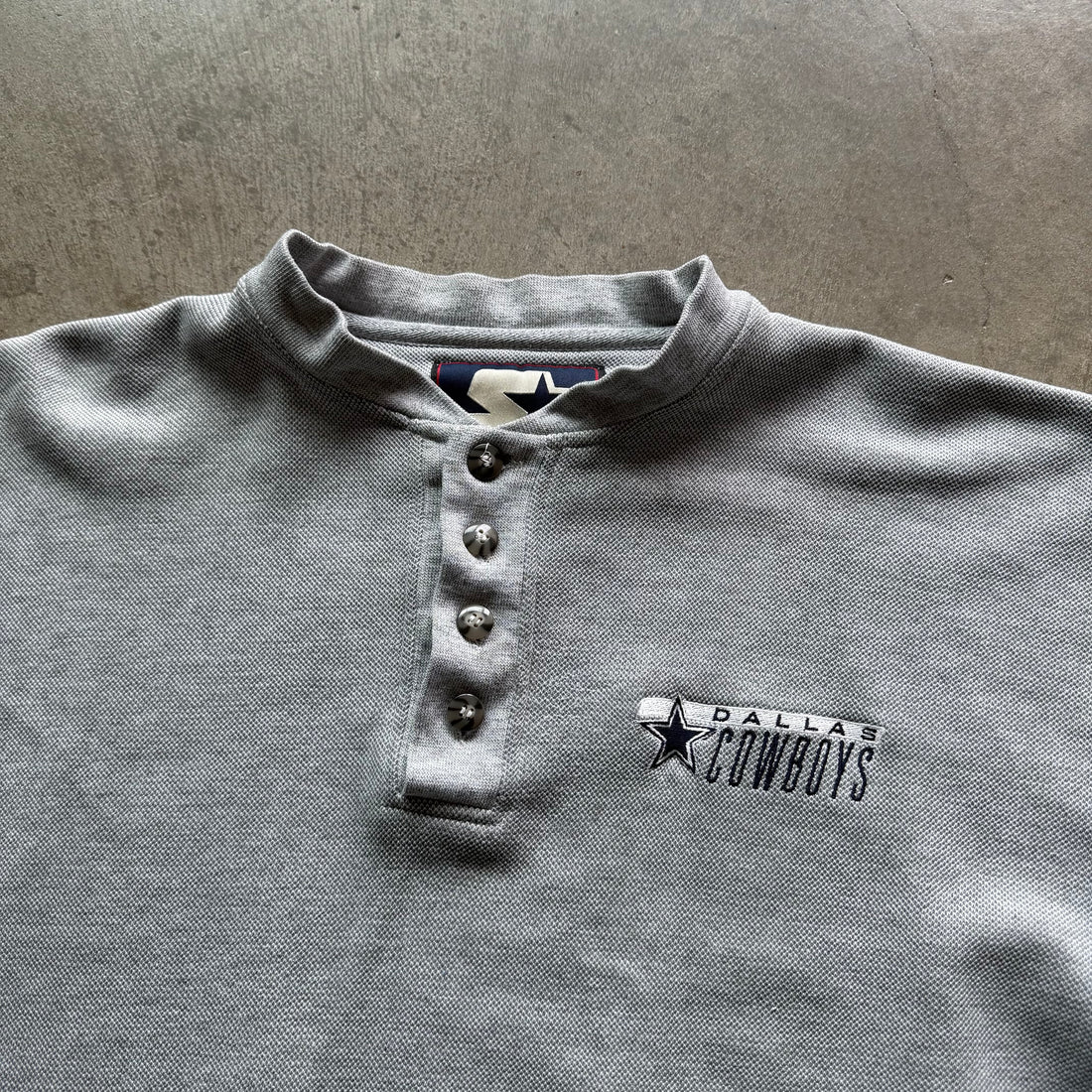 L 90s Dallas Cowboys Button Crewneck