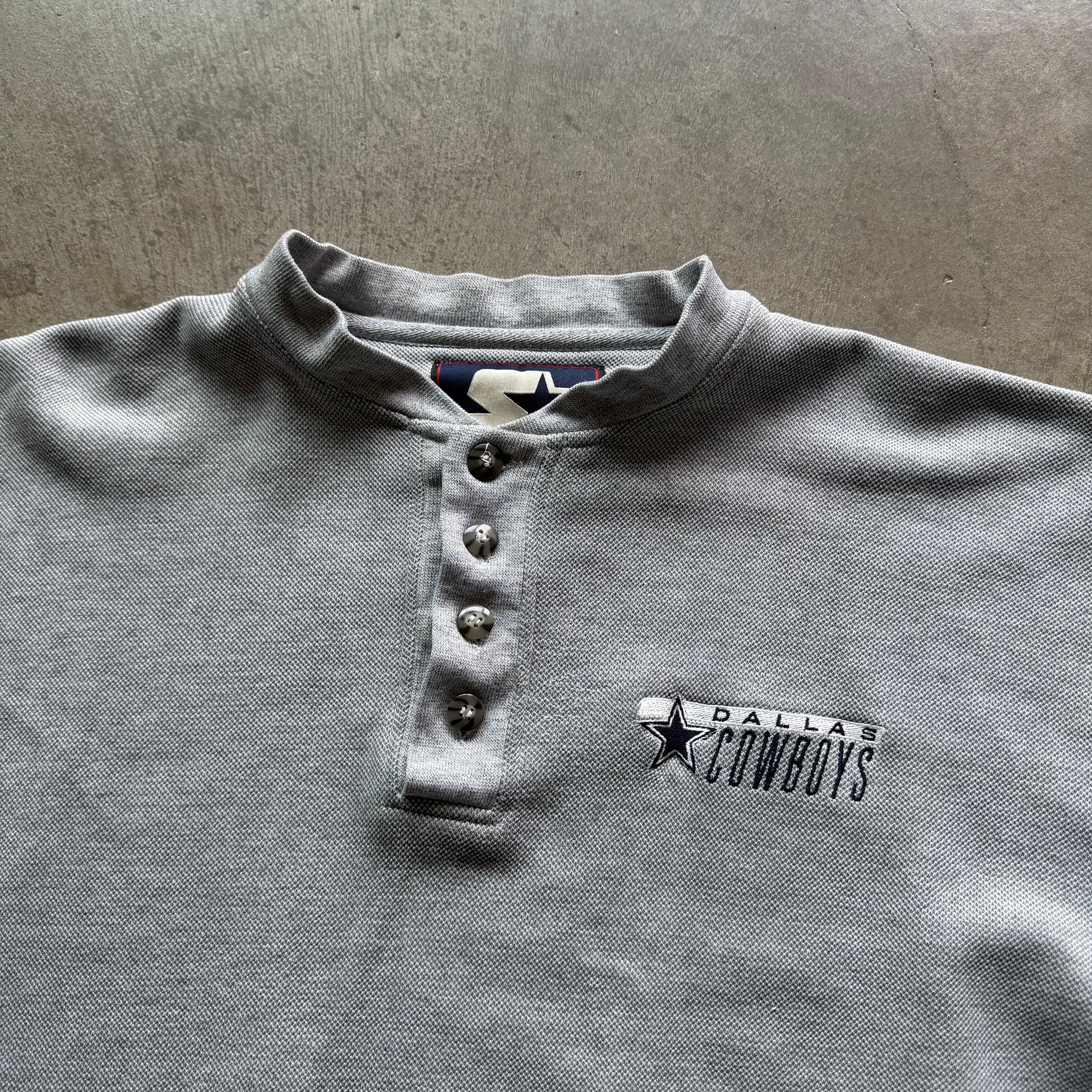 L 90s Dallas Cowboys Button Crewneck