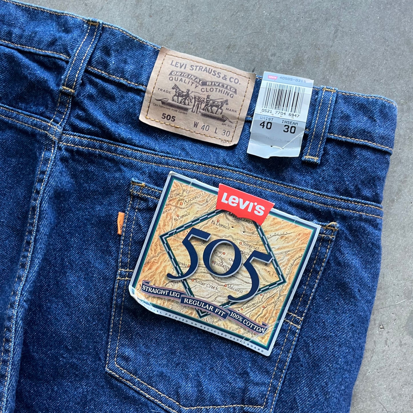 40x30 90s Levis Orange Tab 505s