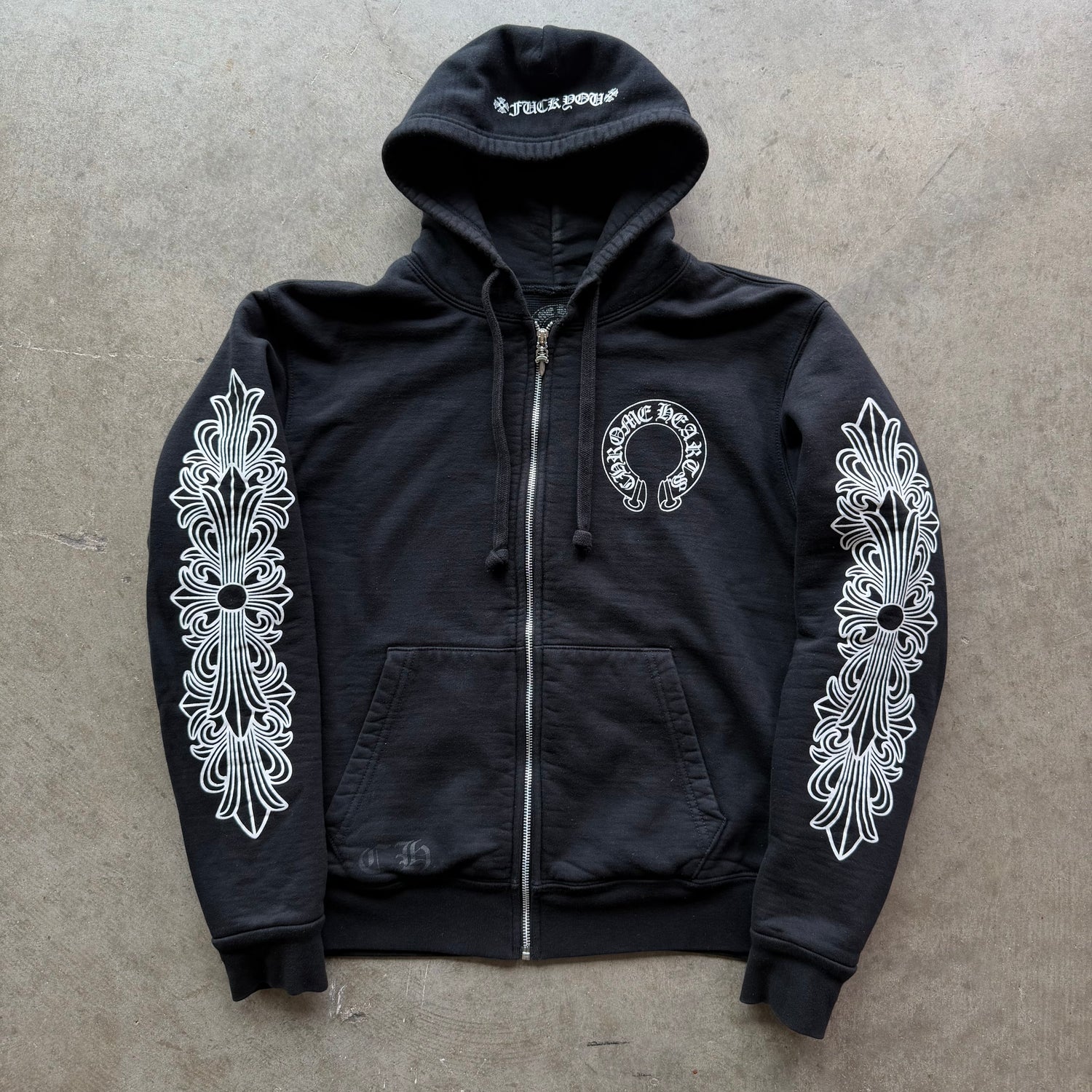 S Chrome Hearts Horseshoe Thermal Zipup