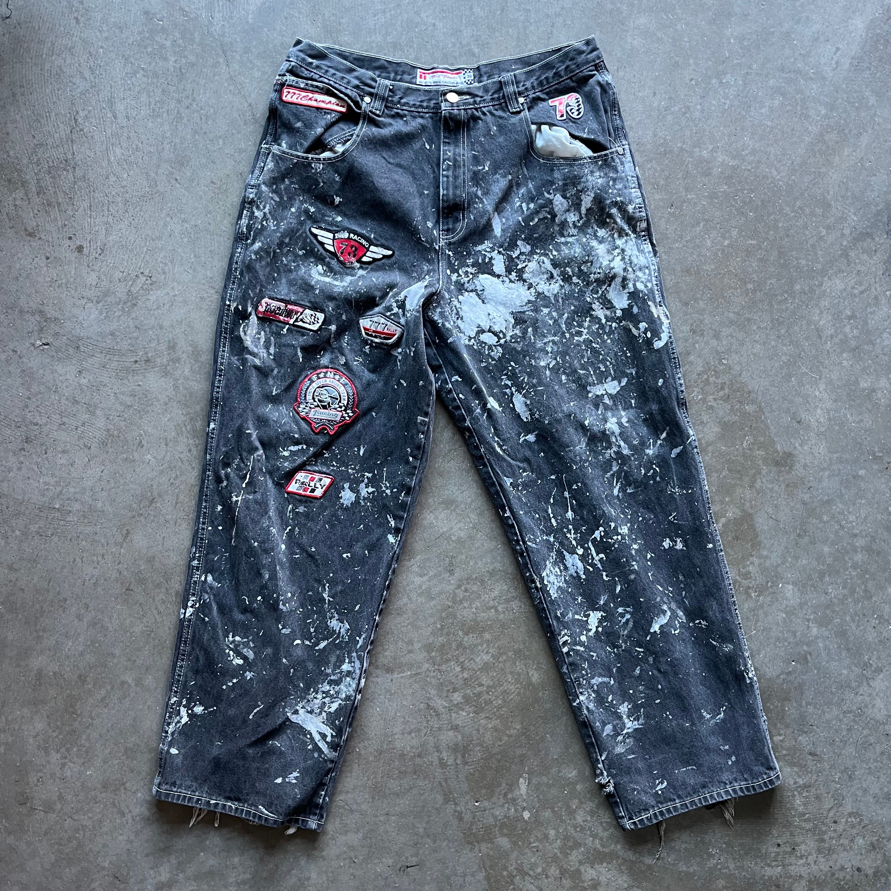 38x32 00s Splatter Racing Jeans