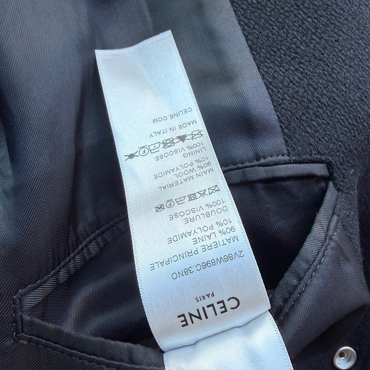 M Celine Teddy College Jacket Blacl