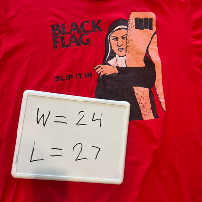 XL Black Flag Slip It In Tee Red