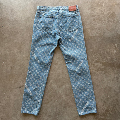 33x32 Louis Vuitton x Supreme Jacquard Denim