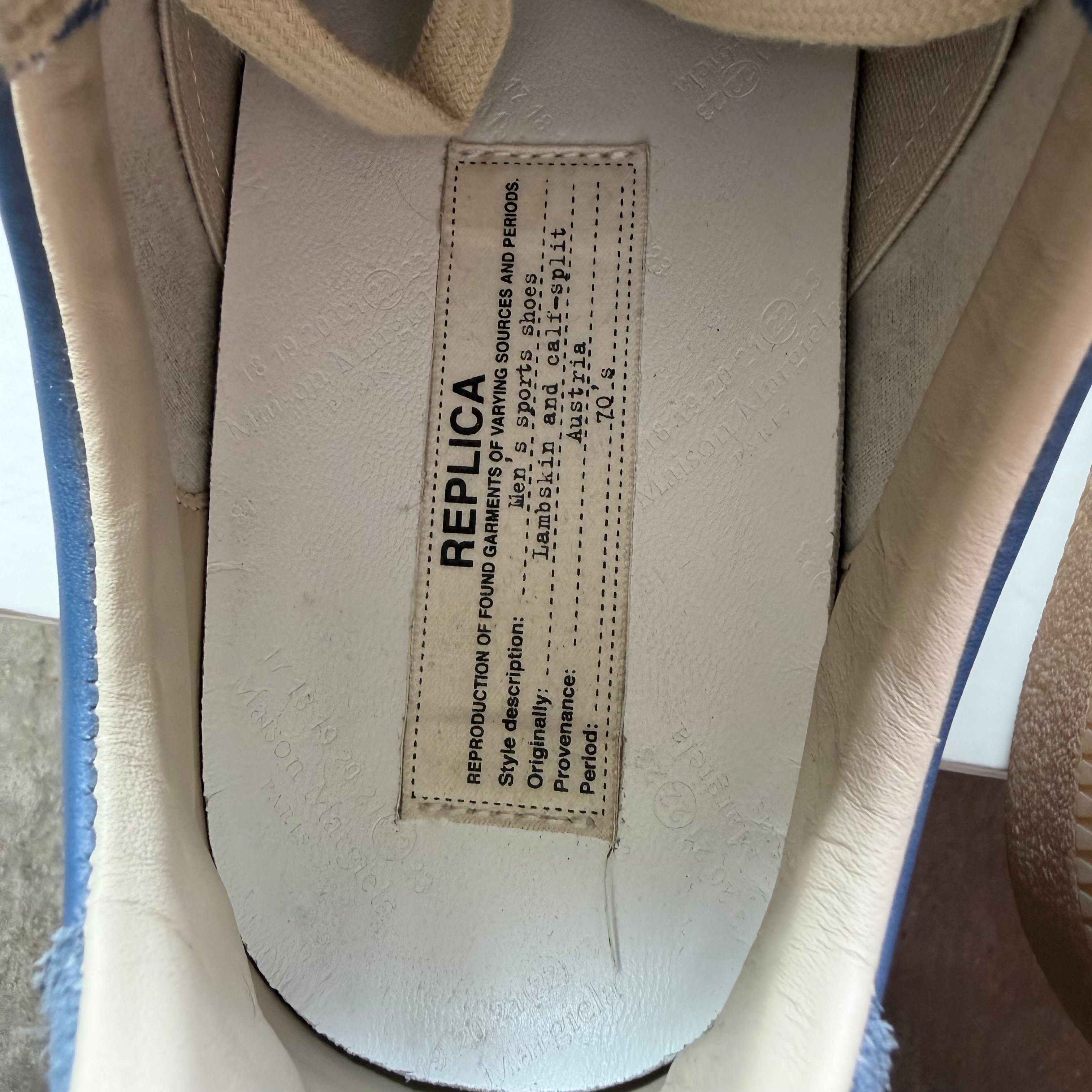 7 Used Maison Margiela Replica Gat Light Blue Gum Sole
