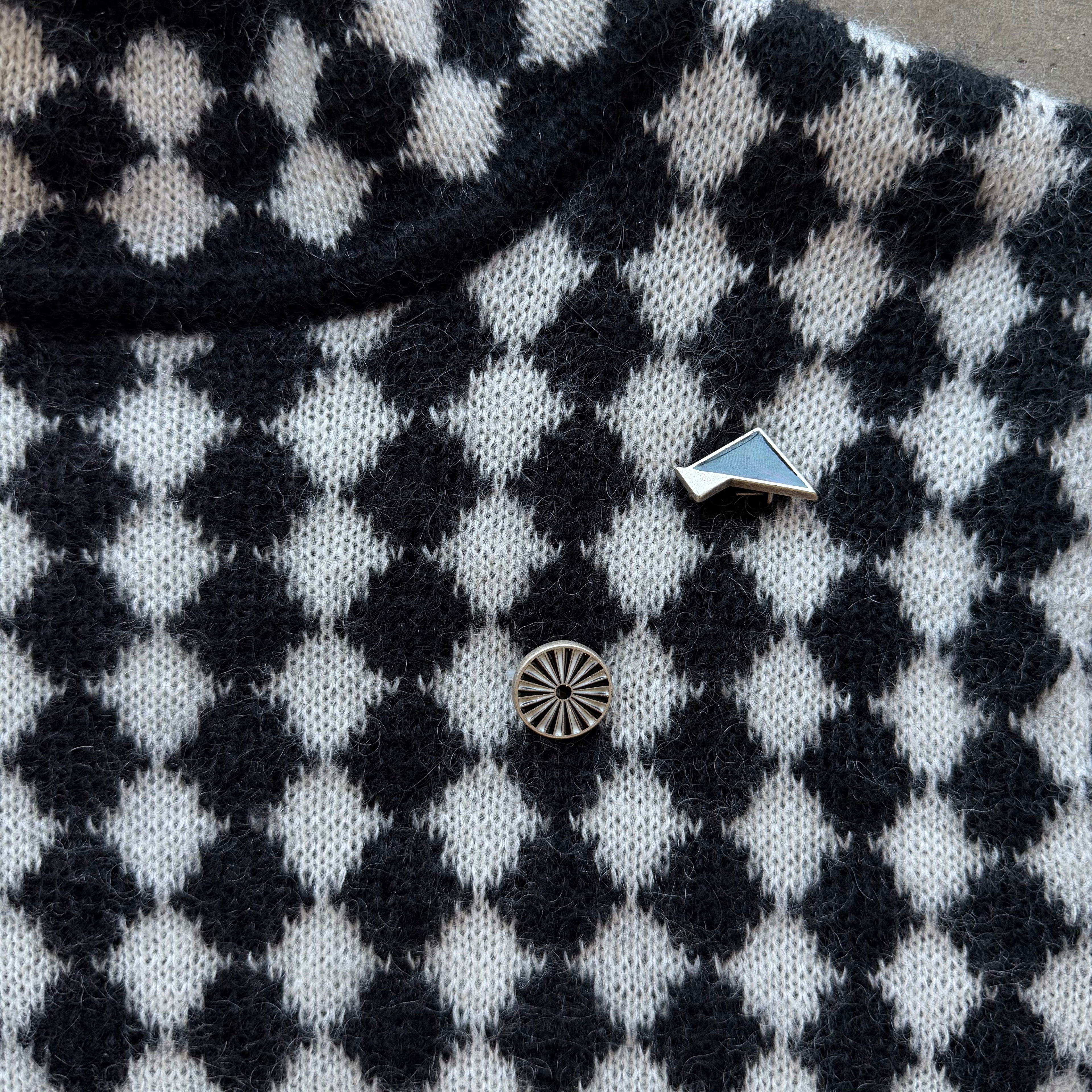M Saint Laurent Diamond Motif Sweater