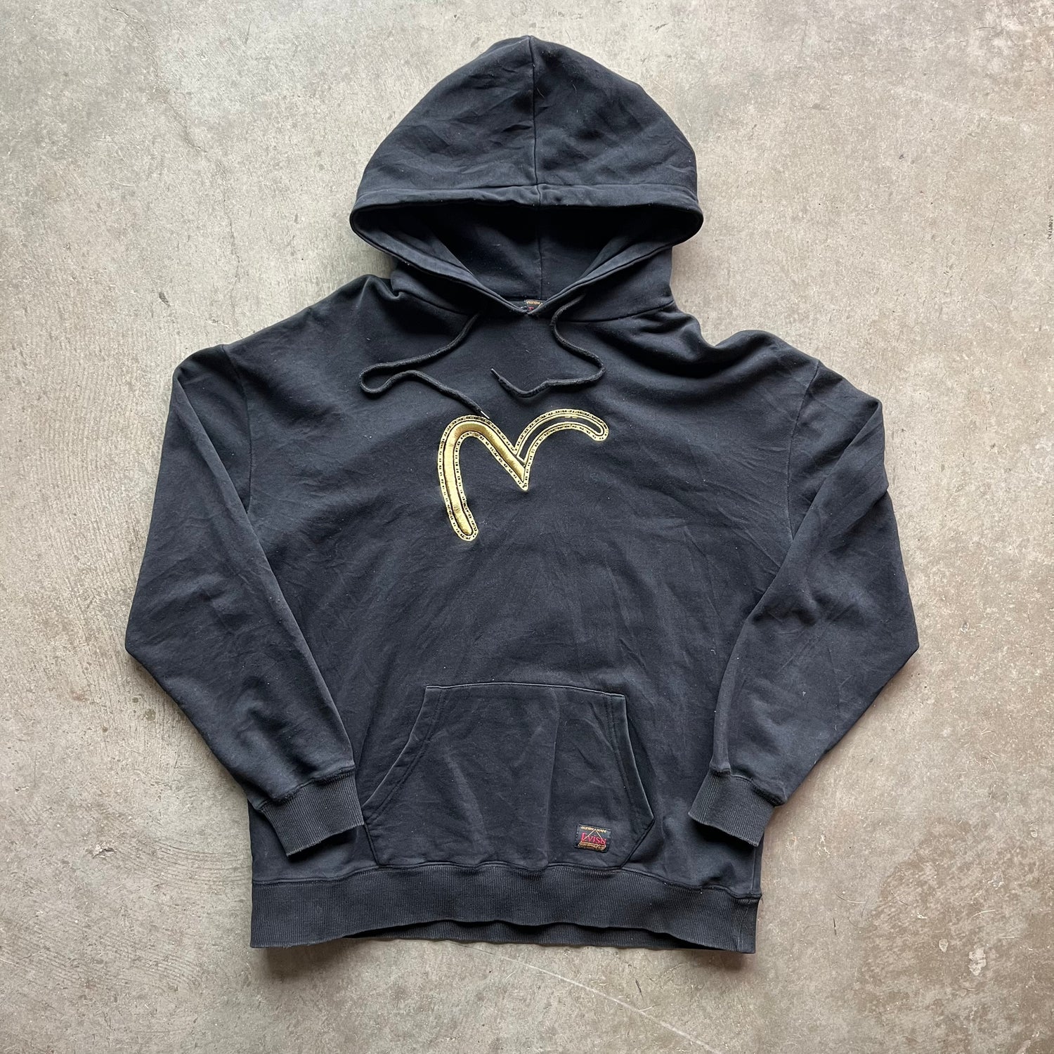 XL Embroidered Tiger Evisu Hoodie