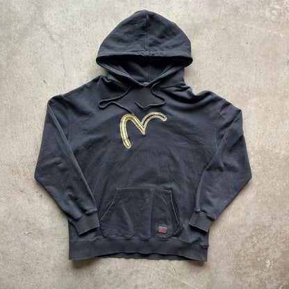 XL Embroidered Tiger Evisu Hoodie