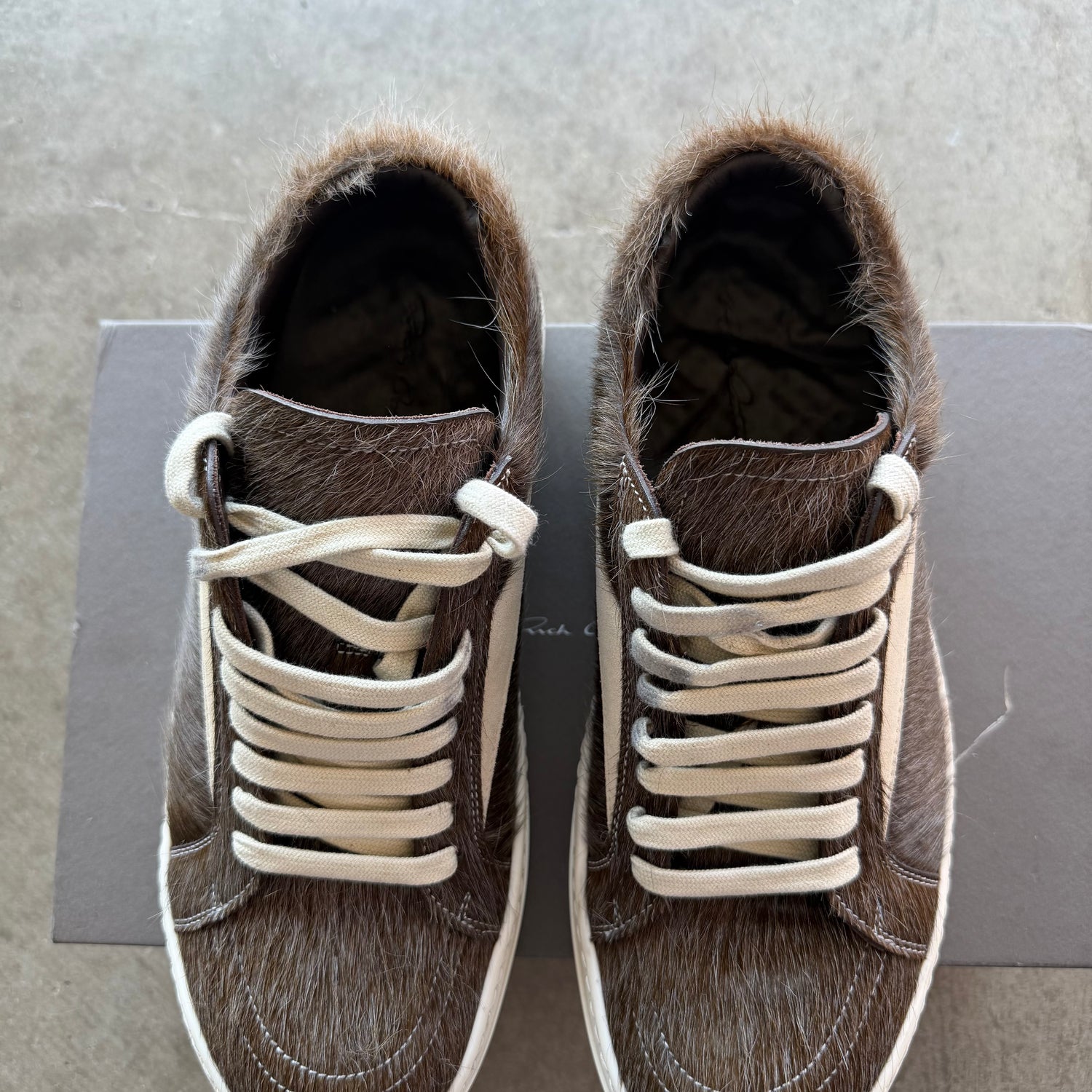 Rick Owens Vintage Sneaker Brown Fur