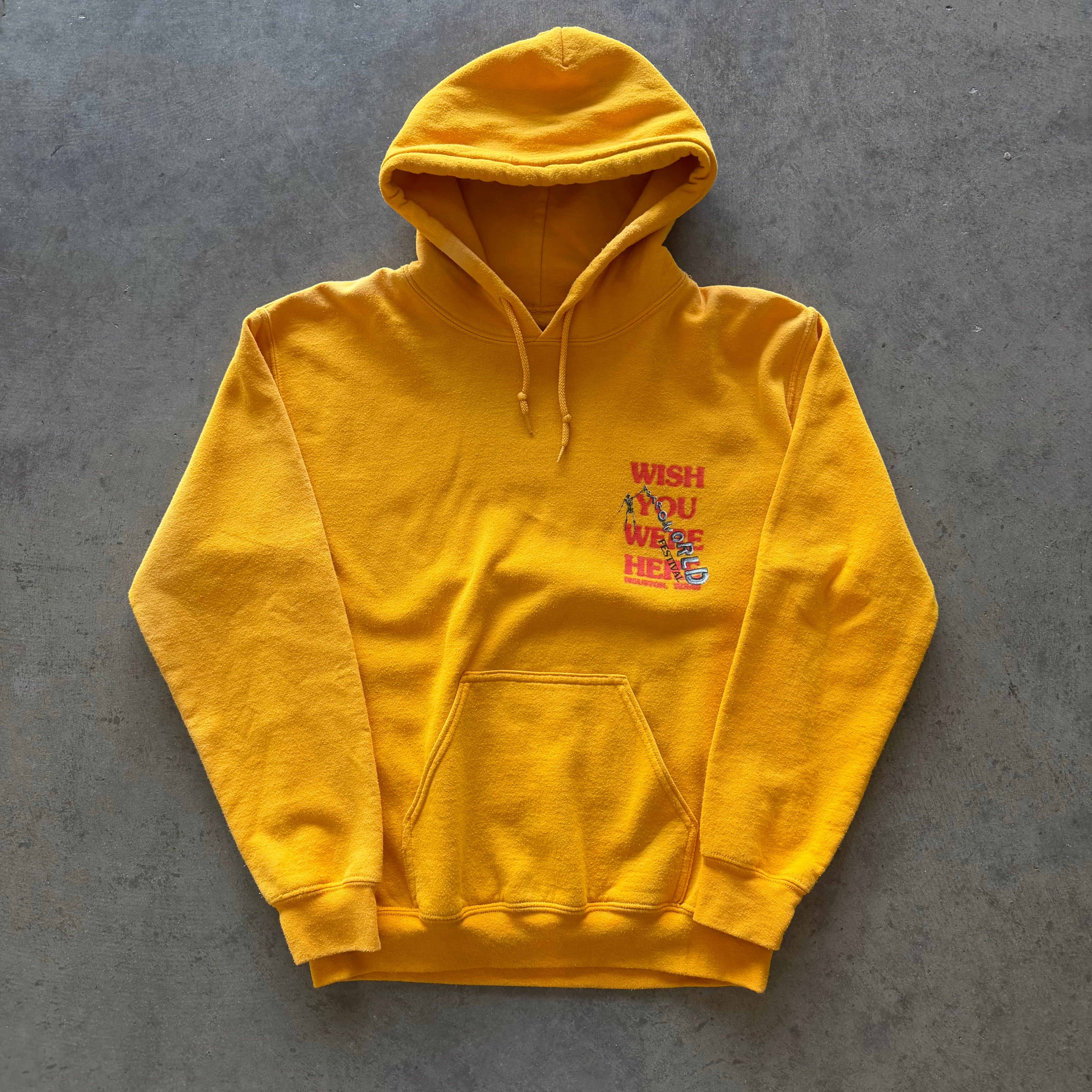 S Astroworld Wish You Were Here Hoodie Yellow