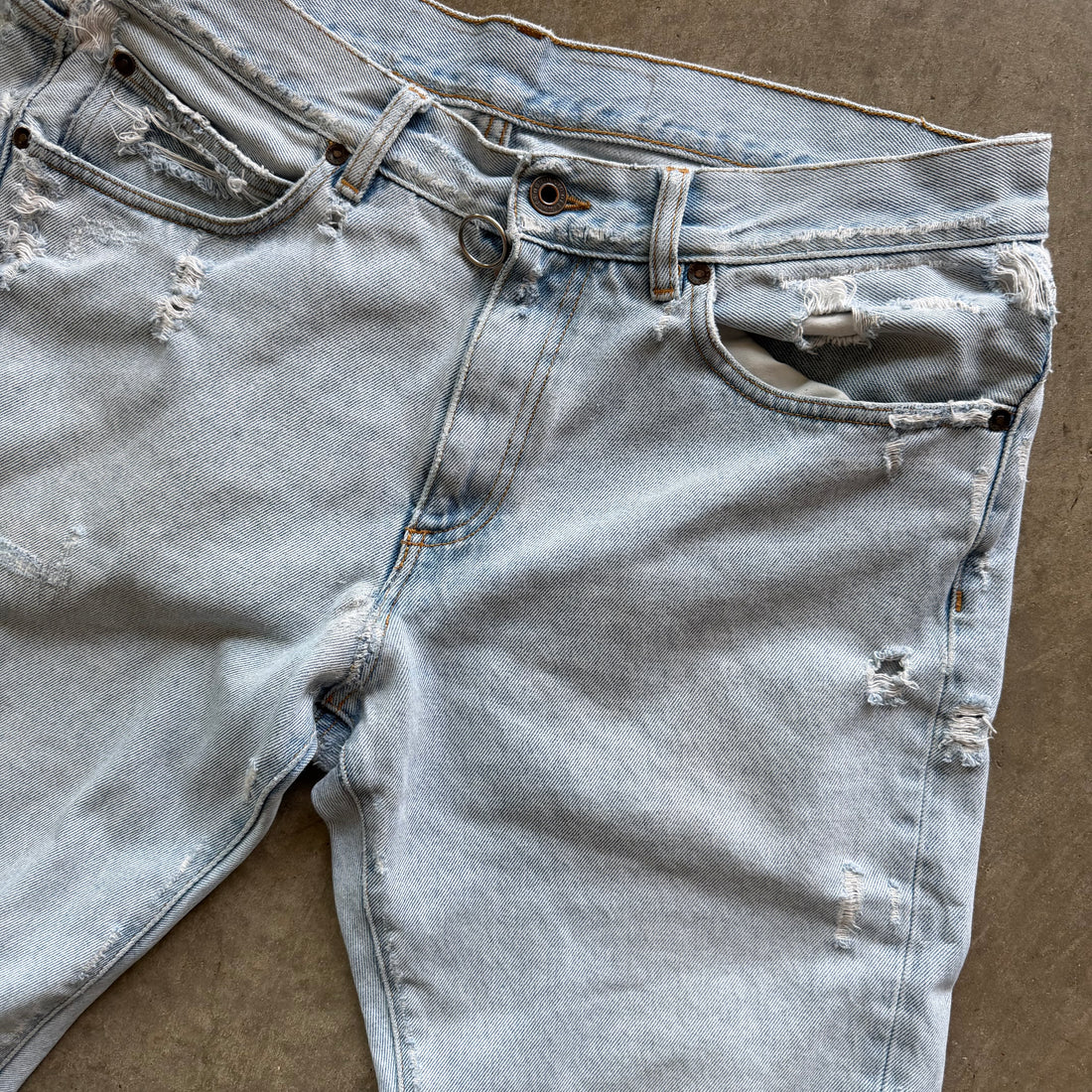 34x32 Off White Temperature Denim