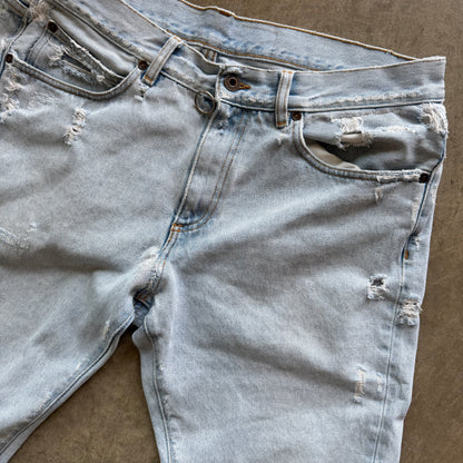 34x32 Off White Temperature Denim