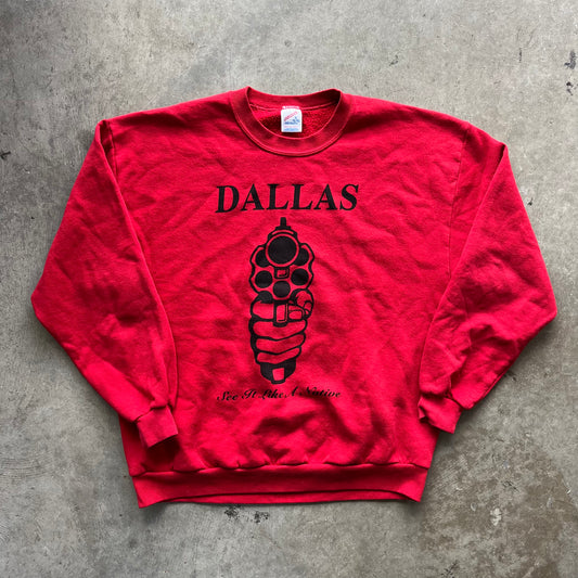 XL Red/Black Dallas Rework Crewneck