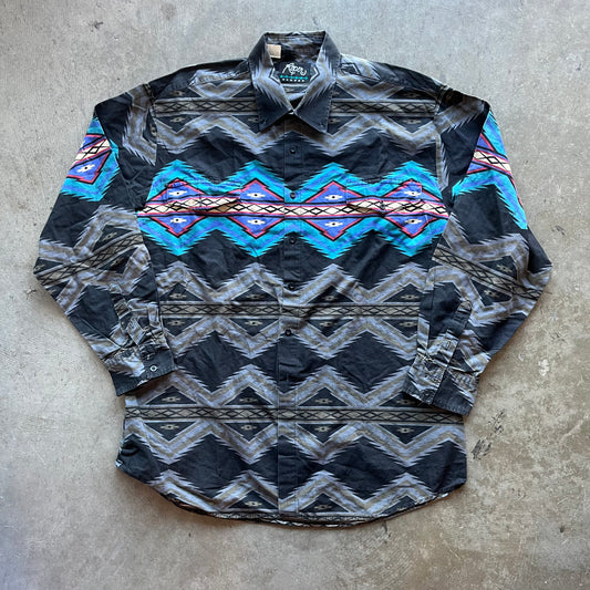 XXL 90s Western Button Up