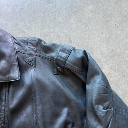 XL 90s Echtes Leder German Leather Jacket