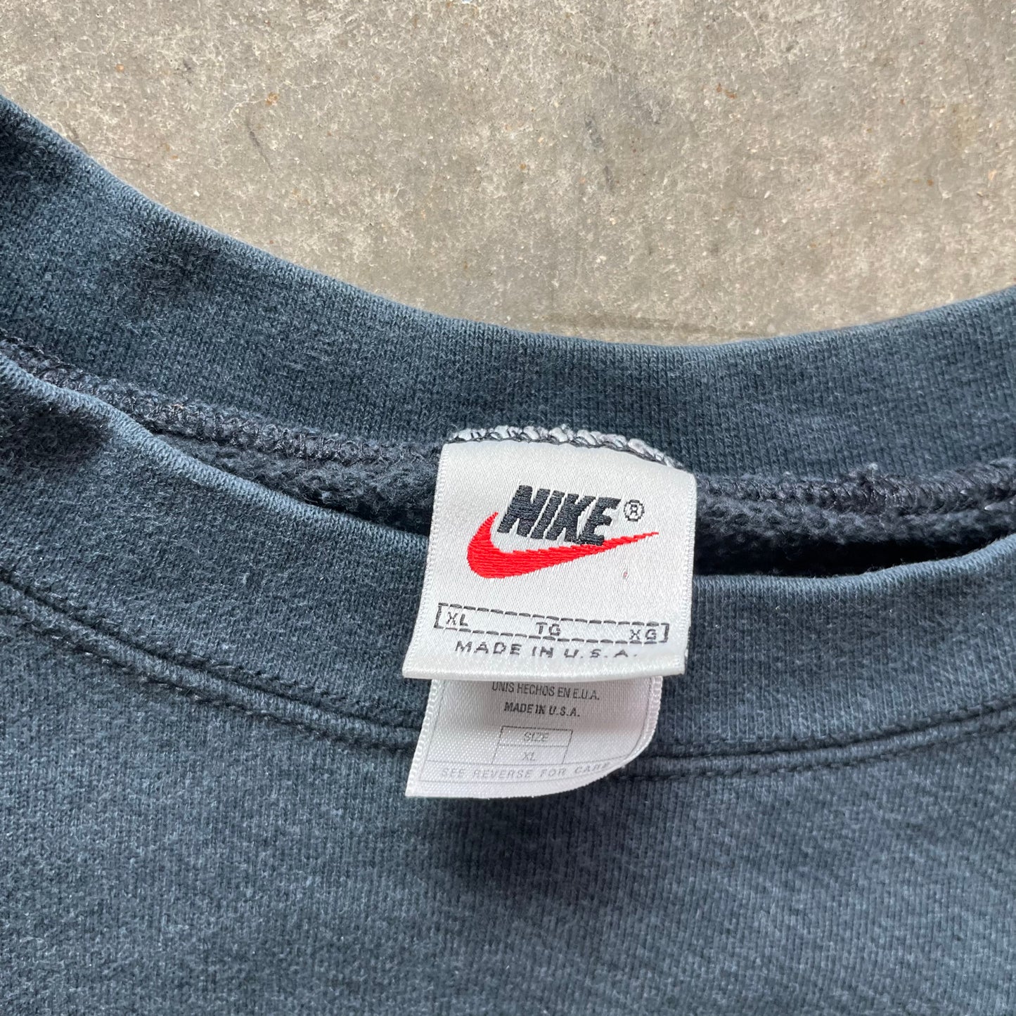 XL 90s Black Nike Crewneck