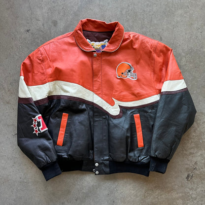 L 90s Jeff Hamilton Browns Jacket