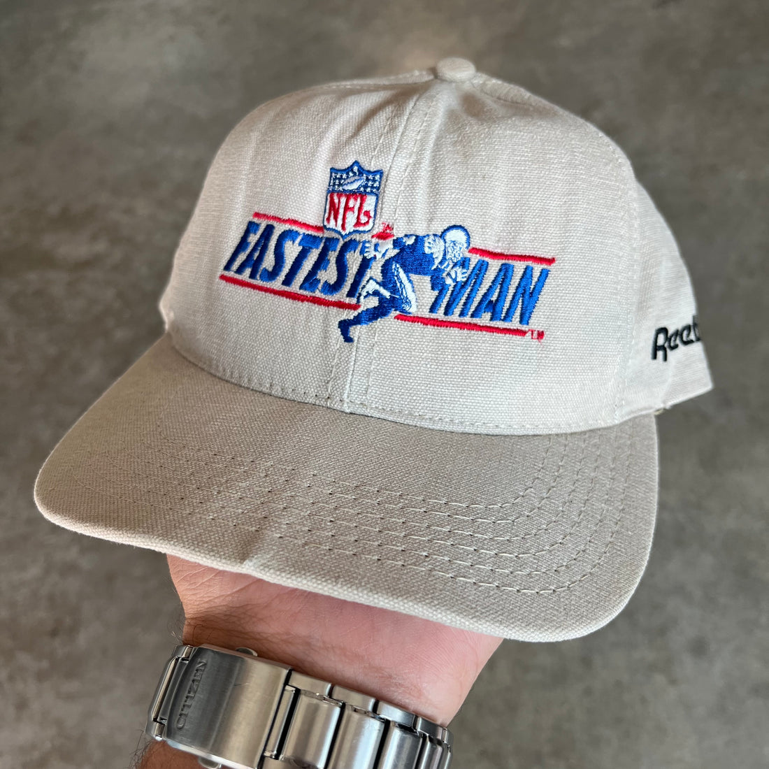 90s NFL Fastest Man Strapback Hat