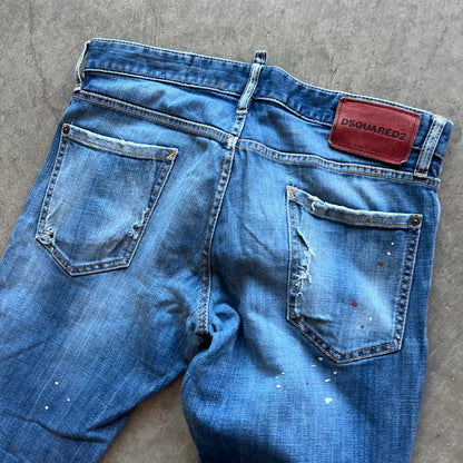 32x32 Disquared2 Distressed Denim