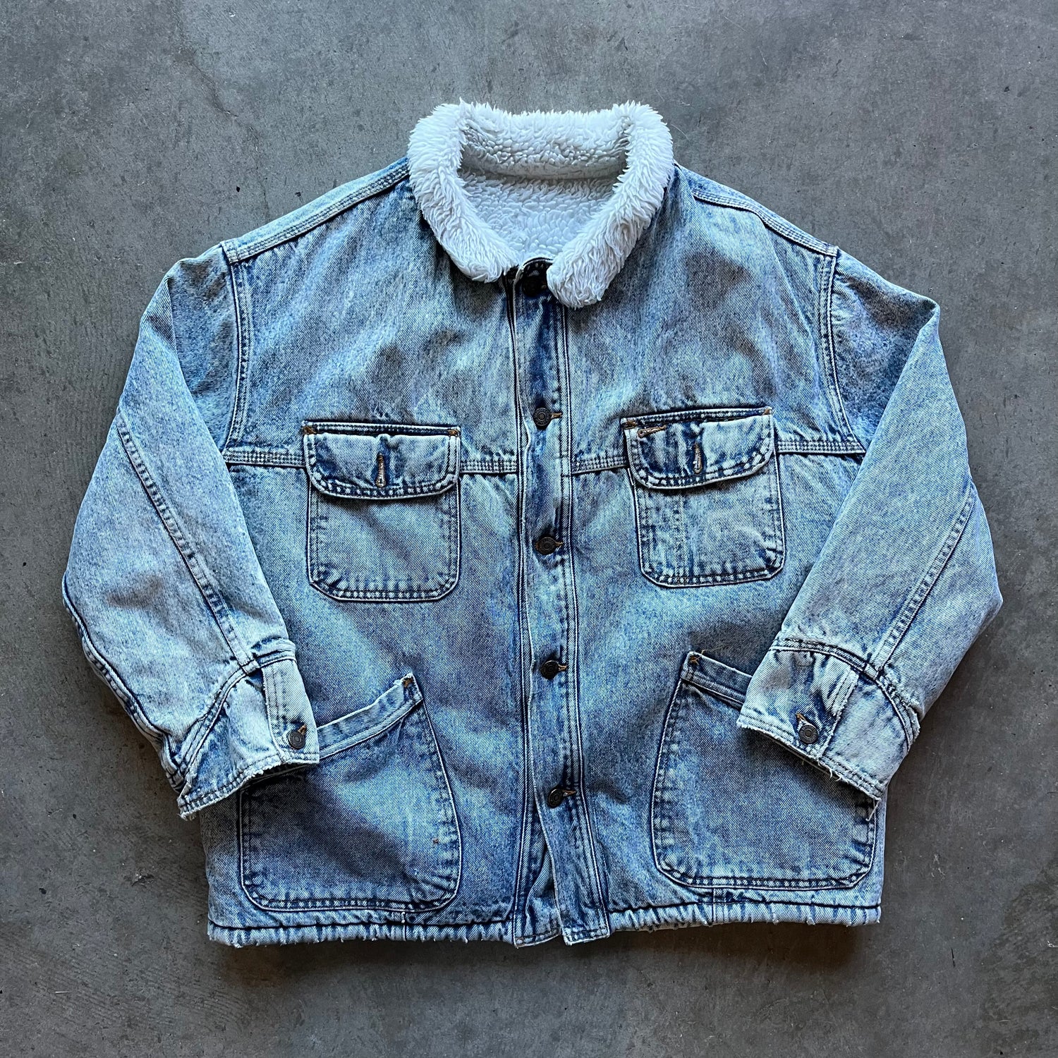XL 80s Levis Sherpa Lined Denim Jacket