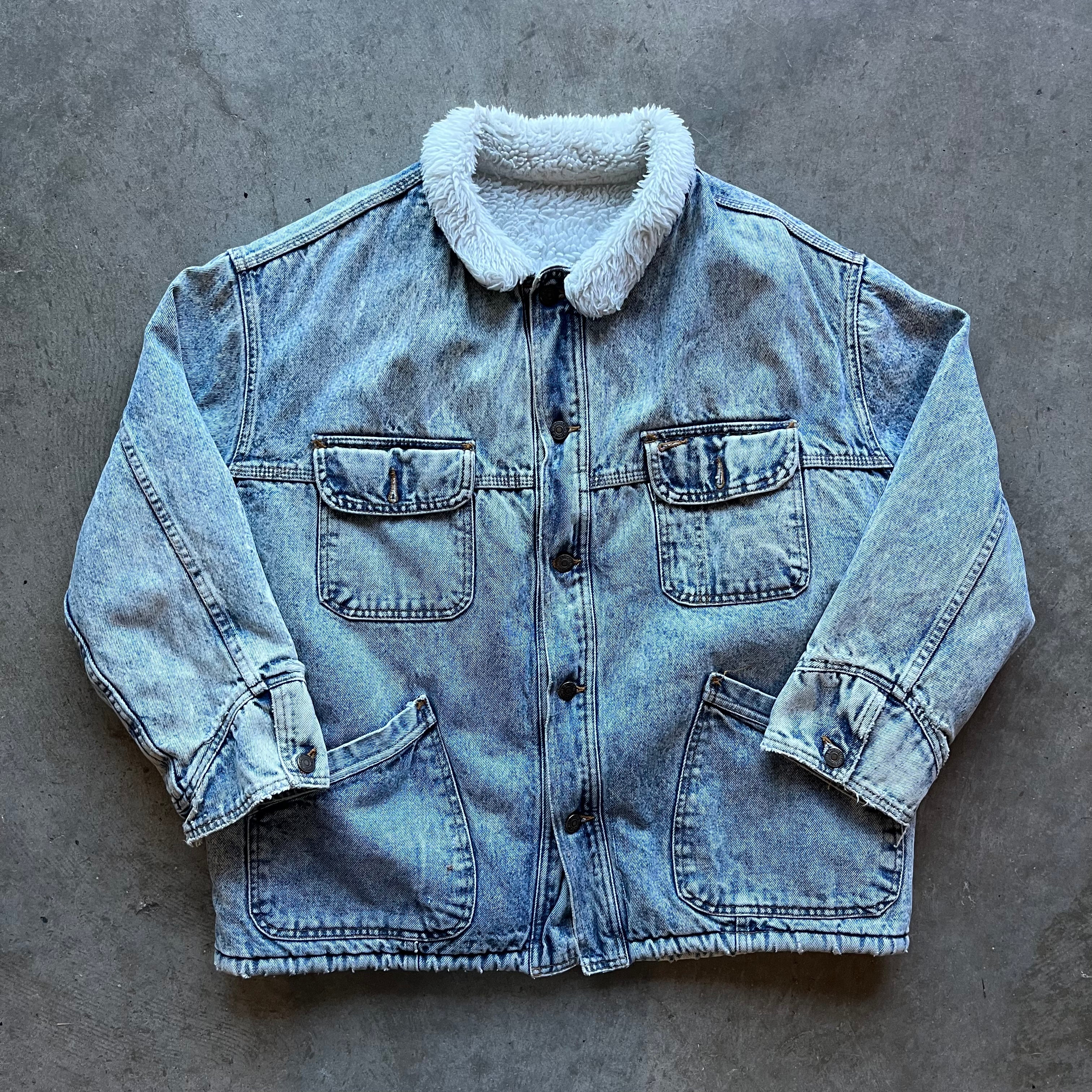 XL 80s Levis Sherpa Lined Denim Jacket
