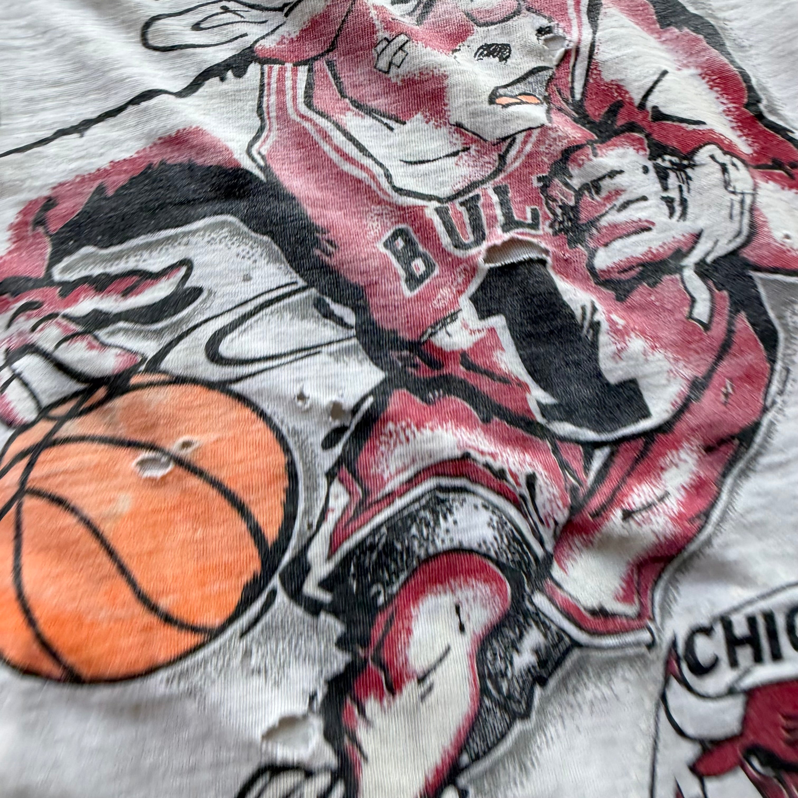 M Thrashed 90s Chicago Bulls Tee