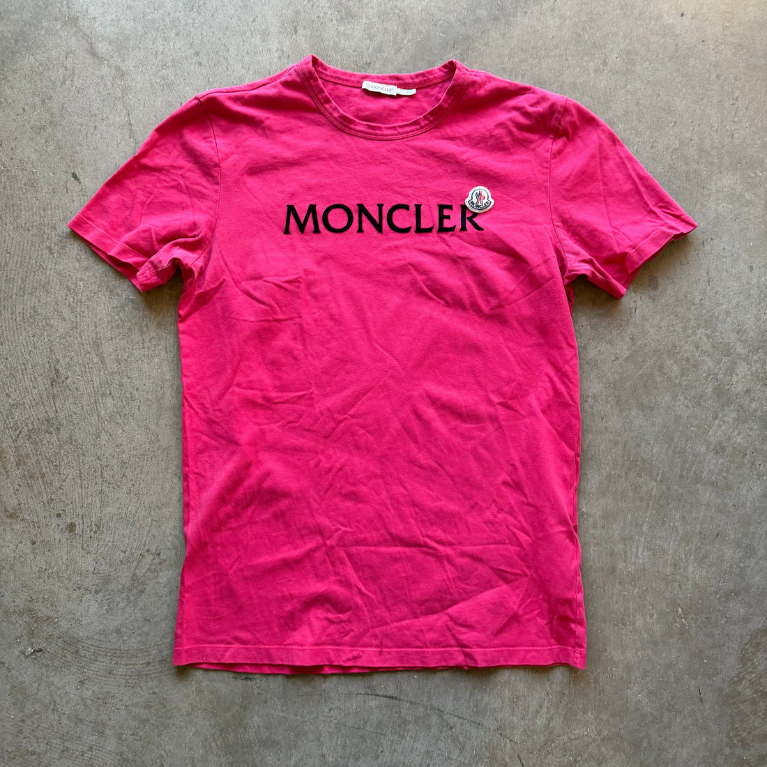 M Pink Moncler Spellout Tee