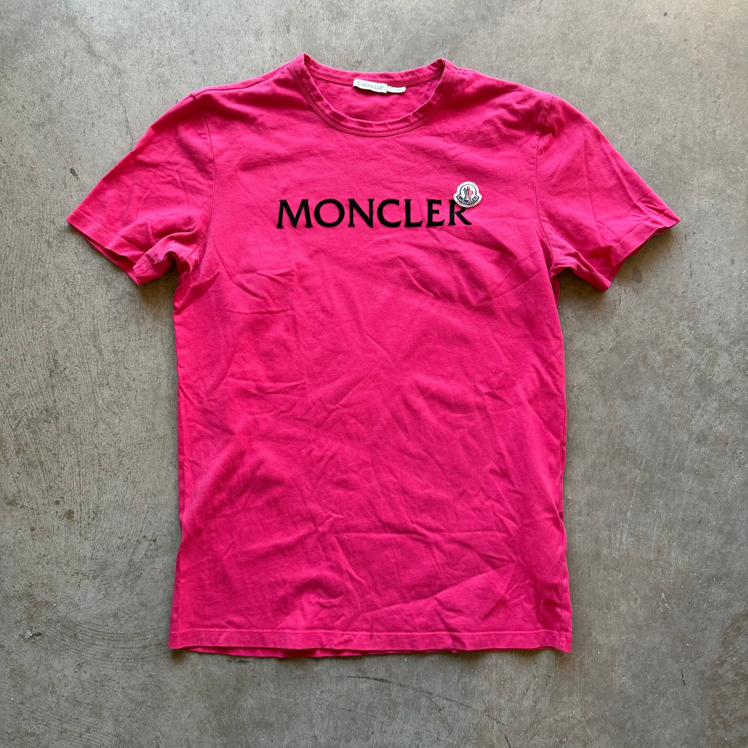 M Pink Moncler Spellout Tee