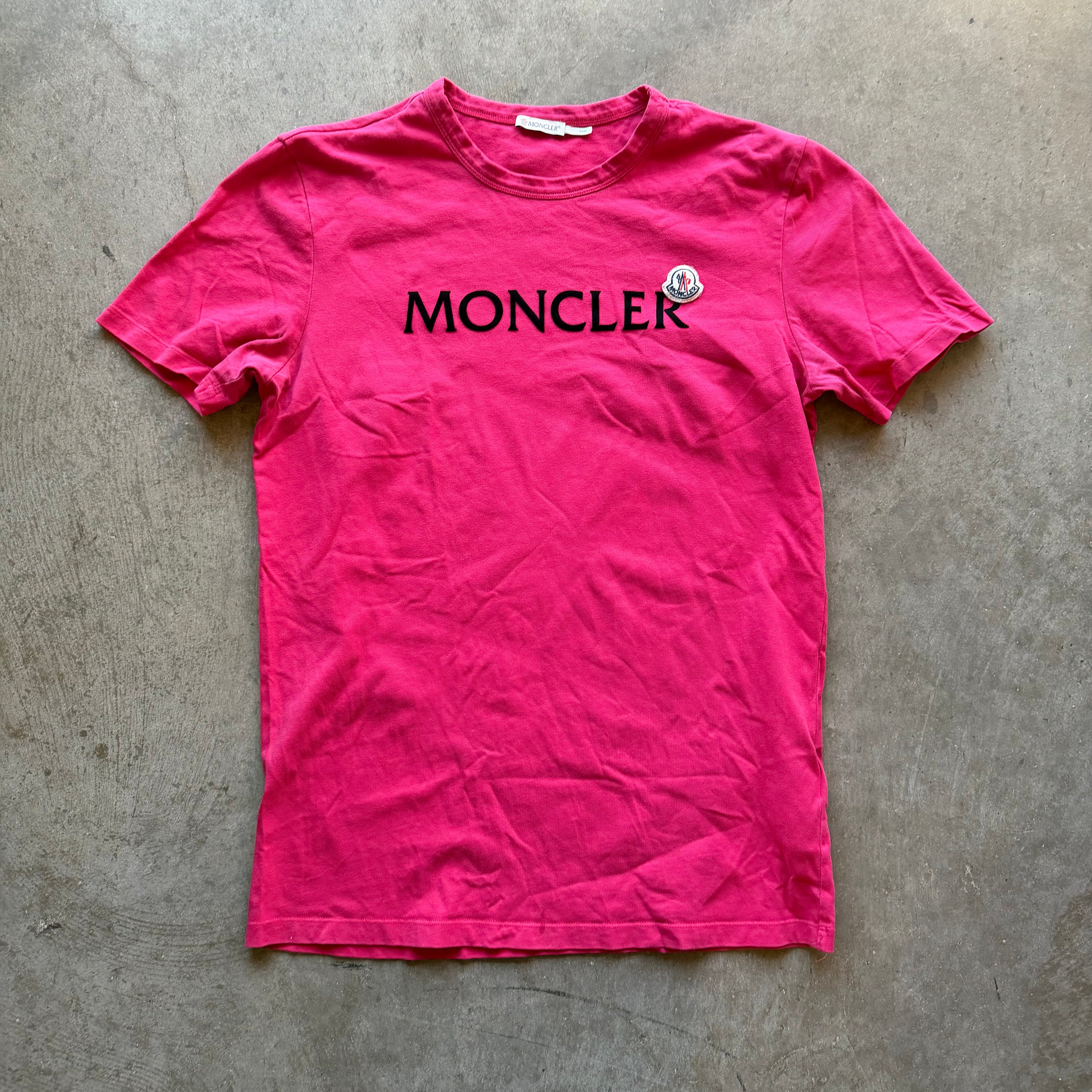 M Pink Moncler Spellout Tee