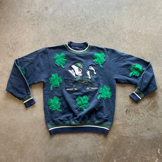 L 90s Custom Norte Dame Crewneck