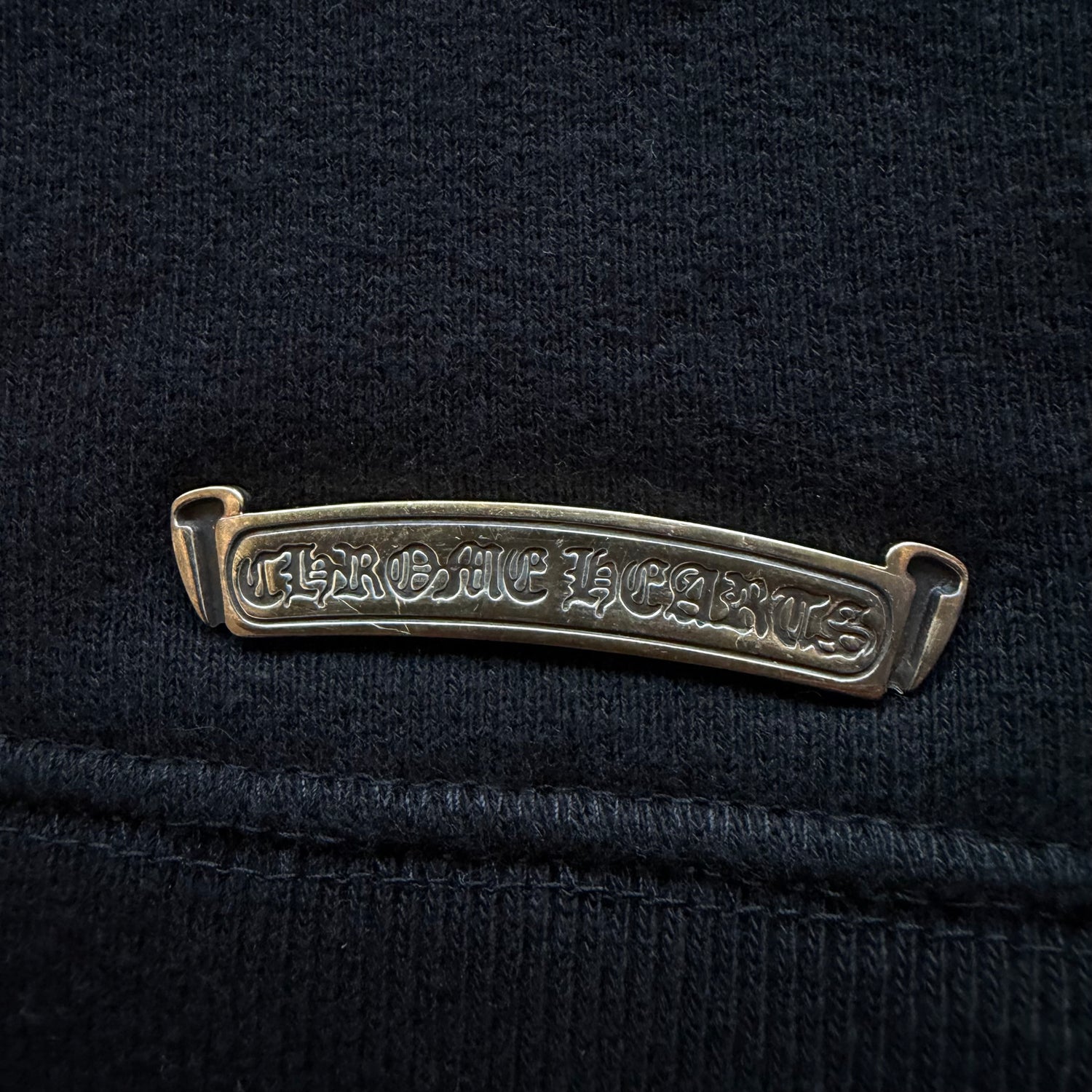 XL Chrome Hearts Nylon Patch 7–11 Crewneck Black