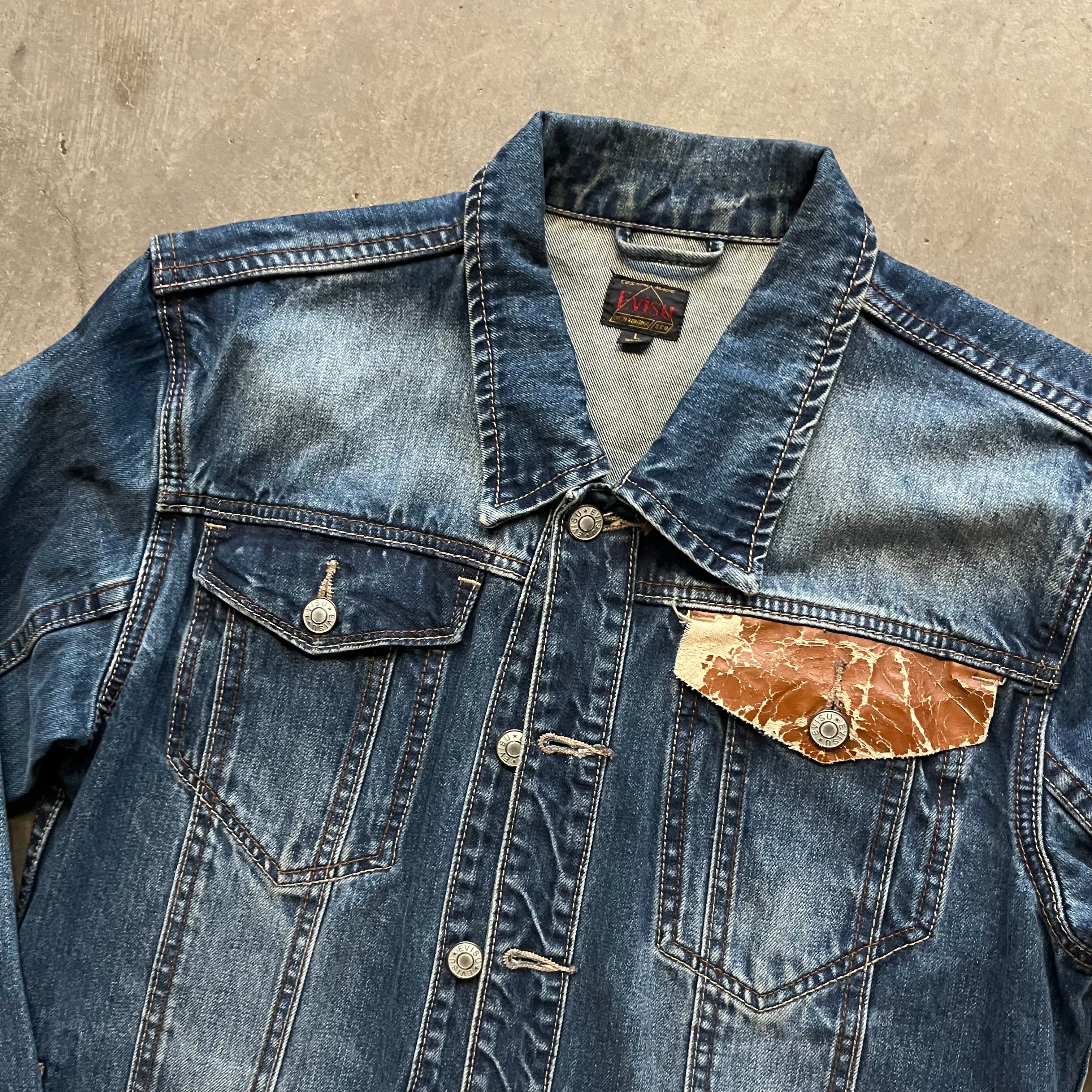 L 00s Evisu Patch Denim Jacket