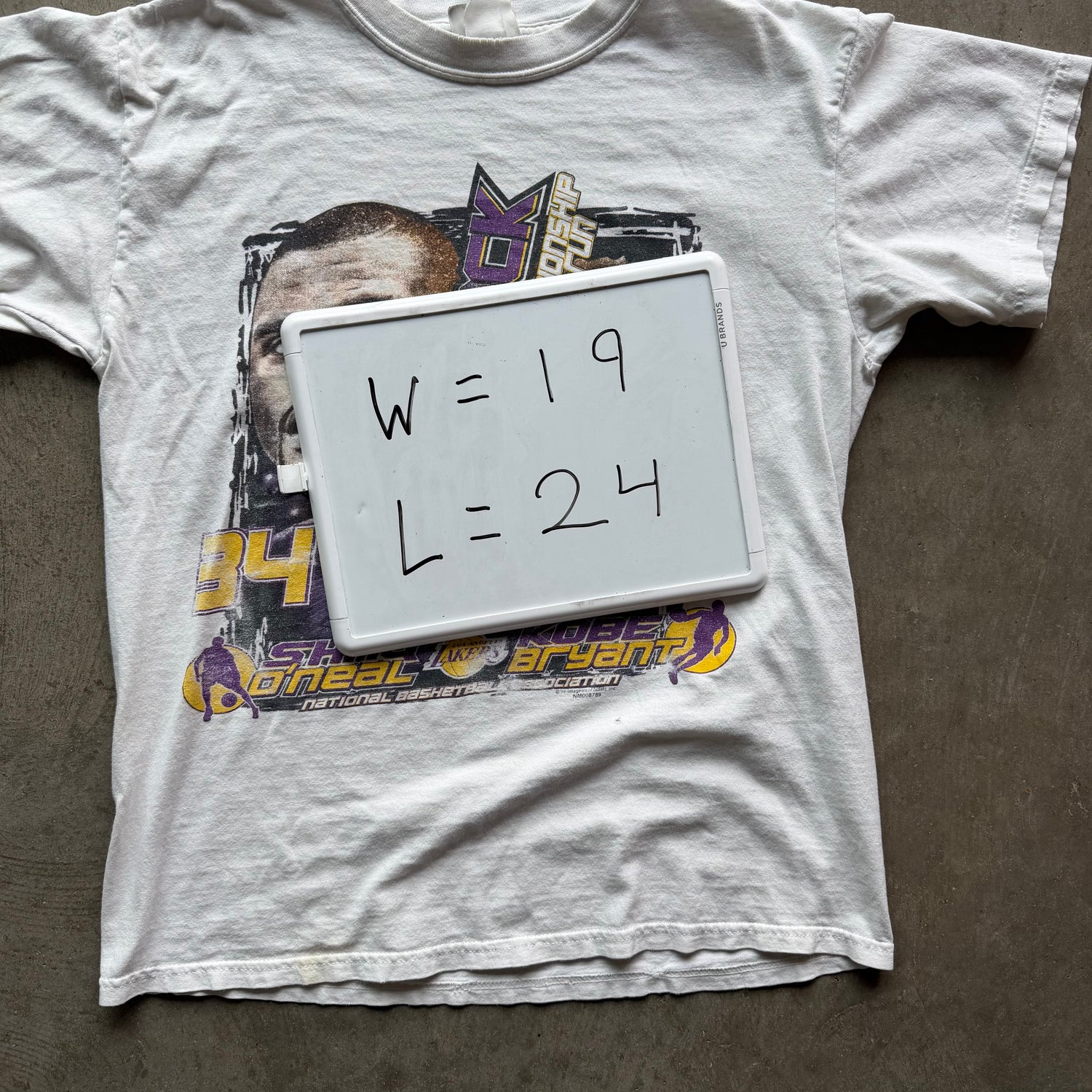 M 01 Shaq and Kobe Lakers Tee