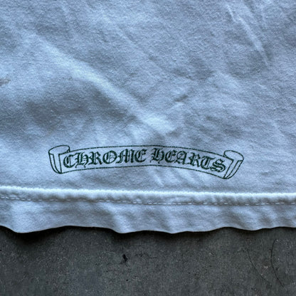 L Green/White Chrome Hearts Crosses Tee