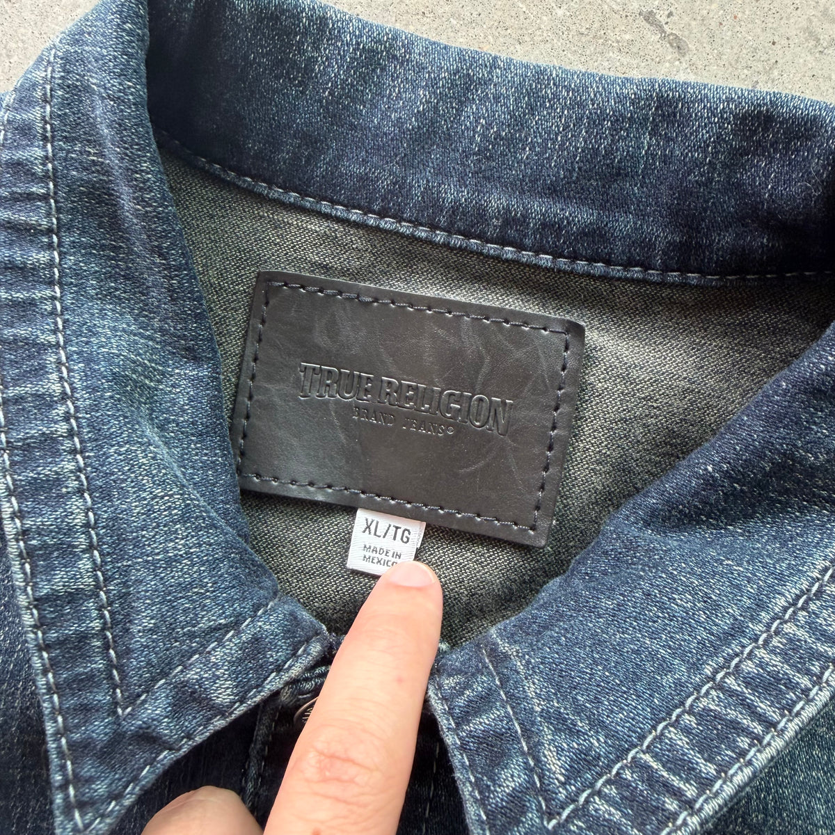 XL True Religion Denim Trucker Jacket