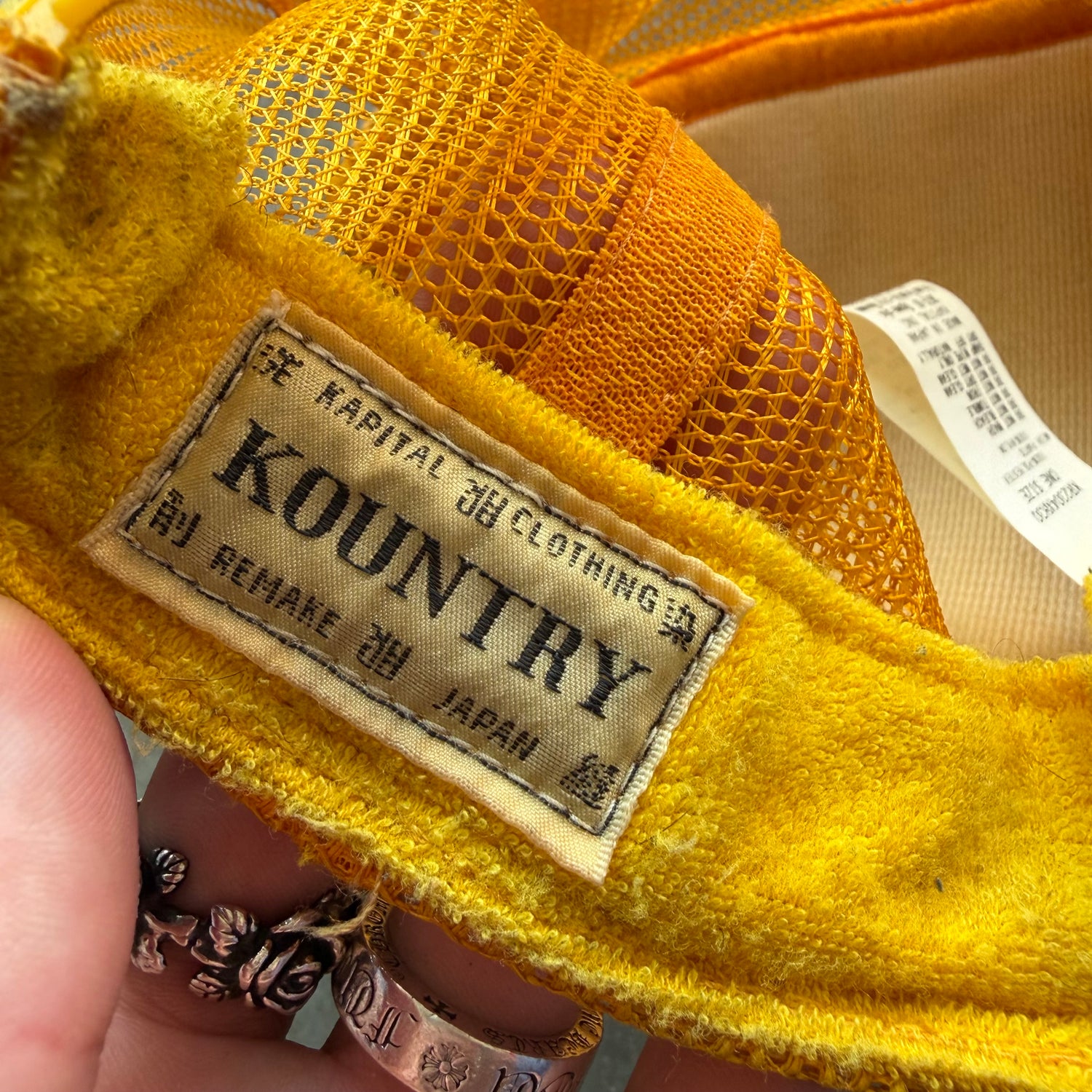Kapital Kountry Dirty Laundry Hat Yellow