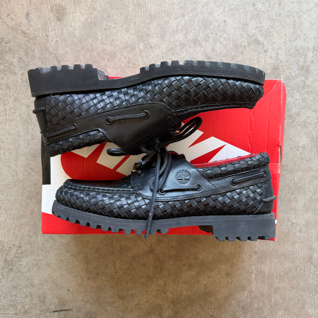 9.5 Used Supreme x Timberland Woven Clogs