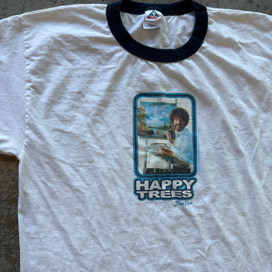 L 00s Bob Ross Ringer Tee