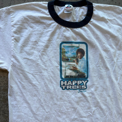 L 00s Bob Ross Ringer Tee