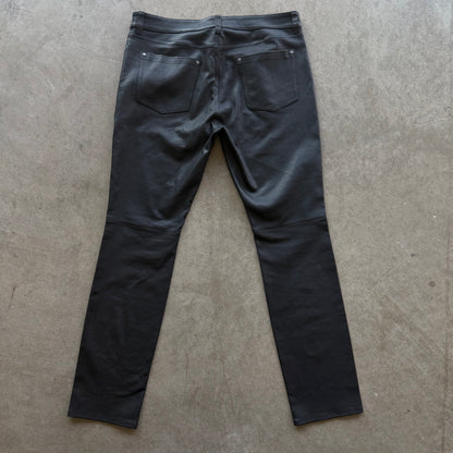 36x33 John Varvatos Rocker Leather Pants