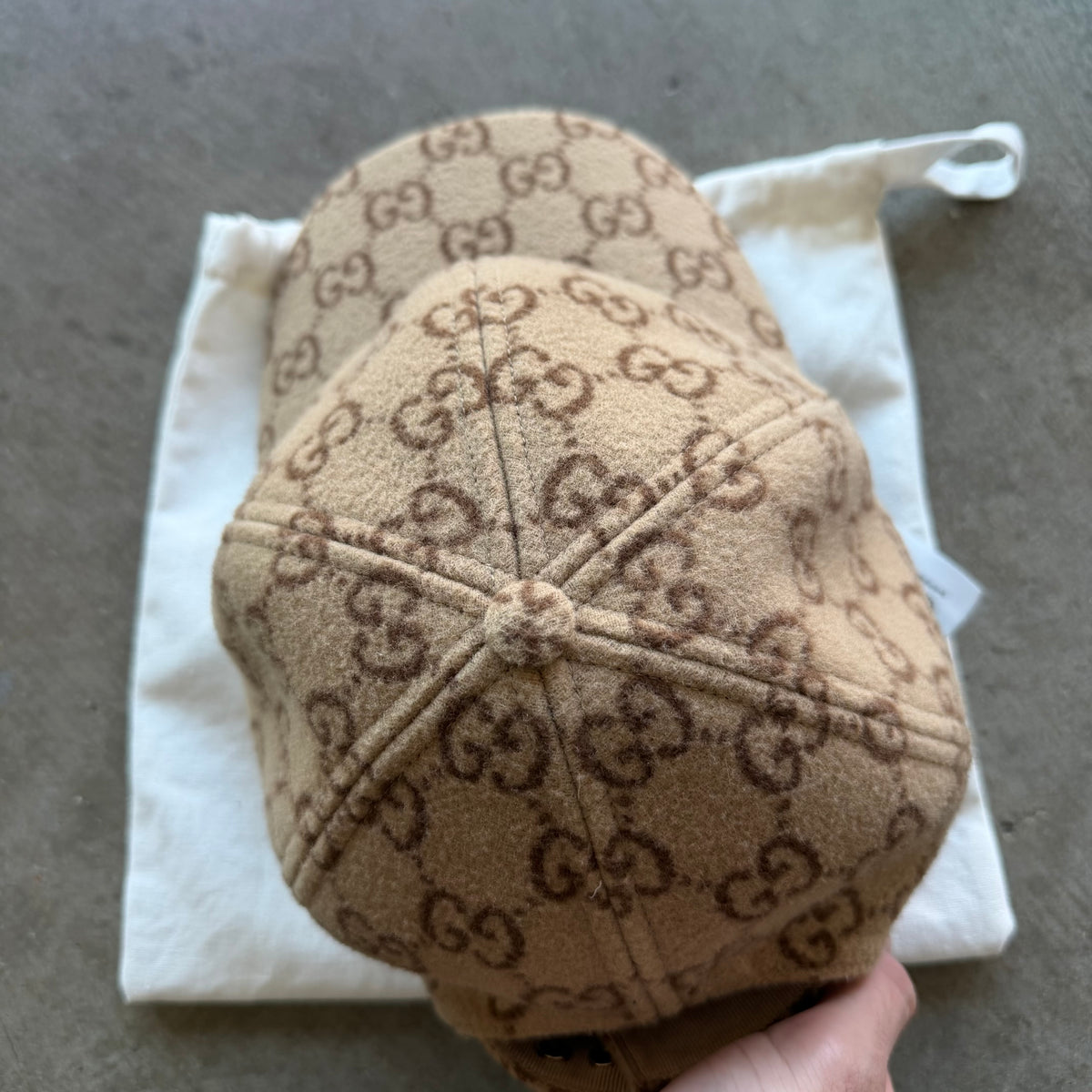 Gucci Jumbo GG Wool Hat Brown